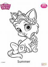 Coloring Palace Pets Pages Princess Disney Summer Cat Kids Printable Printables Sheets Colouring Color Pet Beauty Cute Book Print Girls sketch template