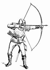 Coloring Archer Pages Medieval Archery Edupics Drawing Fantasy Knight sketch template