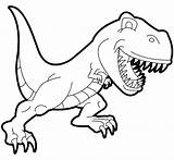 Rex Tirannosauro Fumetto Stampare Bocca Aperta sketch template