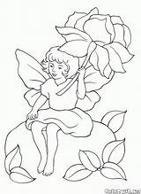Colorare Fata Fada Flor Fiore Blumen Fadas Sotto Elfen Hada Elfi Colorkid Malvorlagen Feen Sob Hadas Debajo Elfos Elves Duendes sketch template