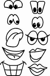 Eyes Cut Mouth Face Nose Template Printable Cartoon Templates sketch template