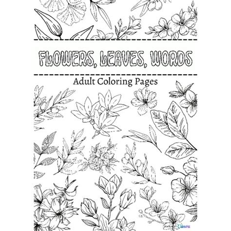 flowers leaves words printable adult coloring pages shopee philippines