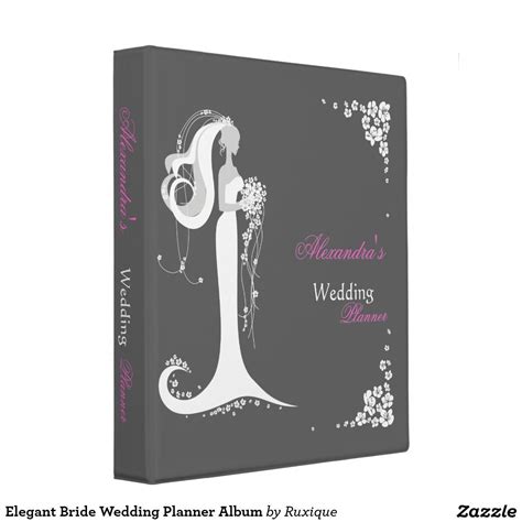 Elegant Bride Wedding Planner Album 3 Ring Binder