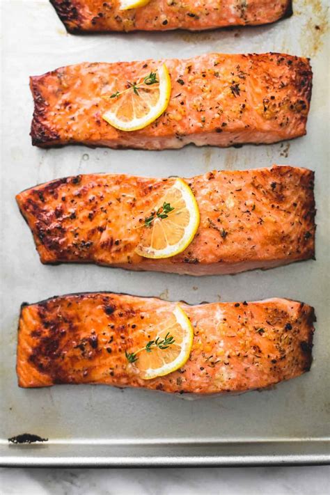 oven baked salmon recipe easy healthy  lemon garlic