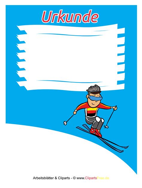 urkunden kinder skifahren bild kostenlos zum herunterladen
