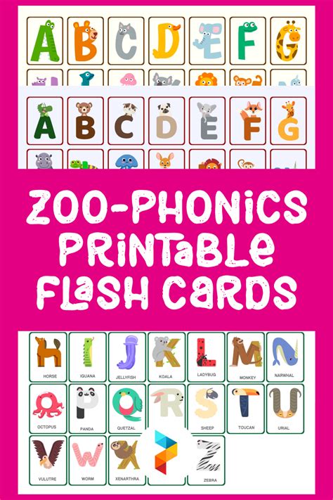 zoo phonics printable cards printable word searches