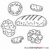 Bread Coloring Pages Children Sheet Title sketch template