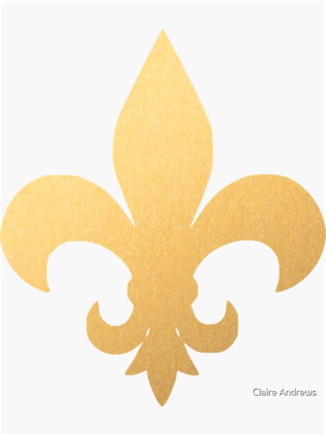 gold fleur de lis sticker  sale  claireandrewss redbubble