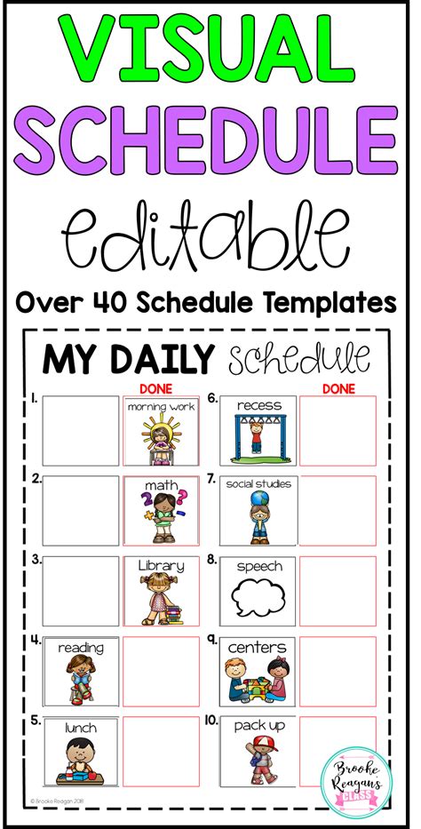 visual schedule template