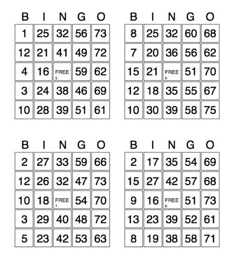 printable bingo cards    freeprintabletmcom freeprintabletmcom