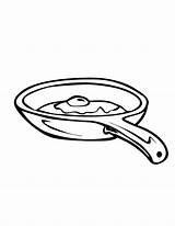 Pan Coloring Pages Frying Fried Egg Getcolorings Pots Getdrawings Pans sketch template