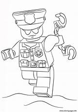 Lego Police Coloring Pages City Officer Swat Comments Cop sketch template