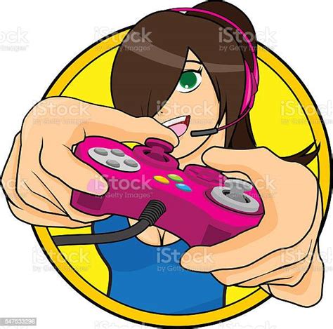 Cute Gamer Girl Stock Illustration Download Image Now Istock