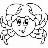 Crab Coloring Pages Cartoon Print Color Kids Template Fish Crabs Printable Cute Coconut Animal Templates Results Coloring2print sketch template