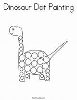Dot Dinosaur Coloring Painting Tip Printables Twistynoodle Do Dinosaurs Kids Print Noodle Twisty Built California Usa Great sketch template