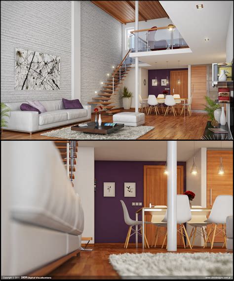 loft living brickwall interior design ideas