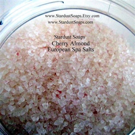 cherry almond european spa salts  worth  handmade  usa  oz