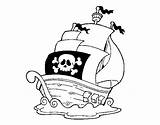 Barco Piratas Pirati Navio Pirata Nave Bateau Barcos Pirates Navios Colorier Barca Stampare Barche Acolore Bateaux sketch template
