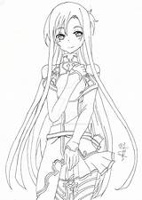 Asuna Yuuki Hachi sketch template