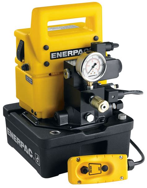 enerpac single acting hydraulic electric pump  dump control valve uxcwudb grainger