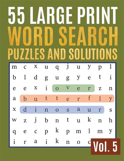 find words  adults seniors  large print word search puzzles