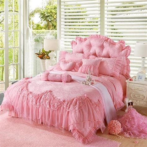 Sophisticated Elegant Blush Pink Romantic Vintage Victorian Lace Ruffle