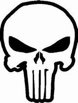 Punisher Skull Clipart Stencil Decal Templates Sticker Printable Comic Tattoo Logo Decals Template Stencils Fastdecals Cliparts Silhouette Antihero Fictional Appears sketch template