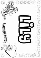 Lily Coloring Pages Name Printable Color Print Grease Drawing Colouring Tiger Names Getcolorings Girls Girl Letter Hellokids Ide Tentang Temukan sketch template