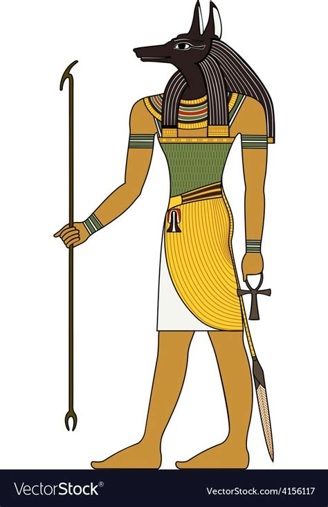 Anubis Vector Image On Vectorstock Ancient Symbols