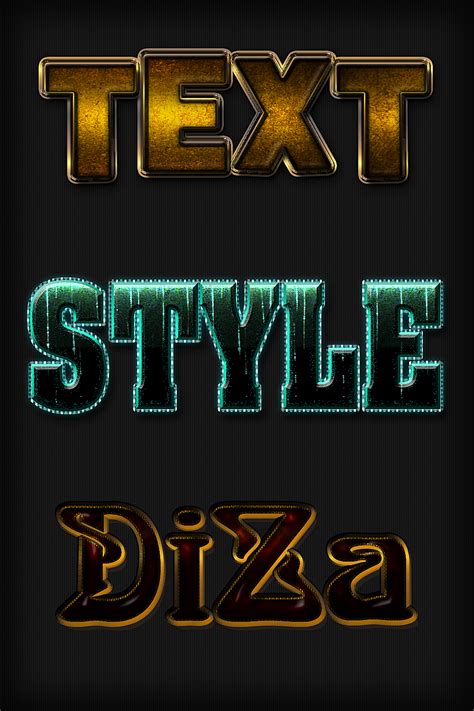 text styles  diza  photoshop styles stili dlya fotoshopa