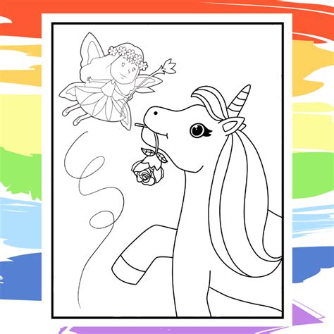 fairy   unicorn coloring page arty crafty kids