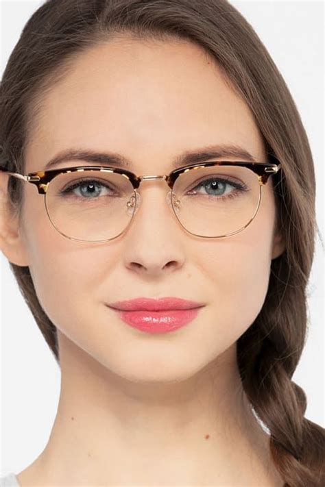 Relive Square Tortoise Golden Frame Glasses Eyebuydirect Cheap