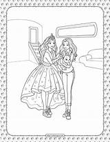 Coloring Princess Barbie Pages Adventure sketch template