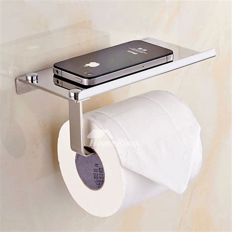 wall mount toilet paper holder bathroom tissue holder  shelf