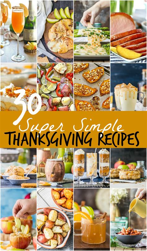 30 super simple thanksgiving recipes