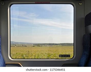 countryside view train window austria stock photo  shutterstock
