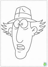 Coloring Inspector Gadget Dinokids Close Print sketch template