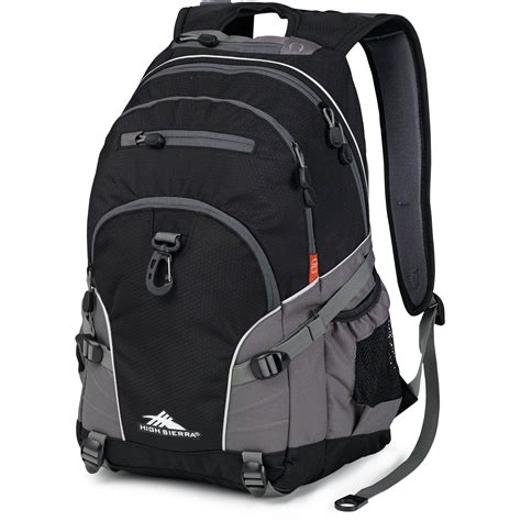 high sierra loop backpack black charcoal   bh