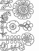 Pagine Patterns Fiori Tema Bordar Embroidery Coloriage นท Diseños sketch template