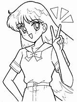 Sailor Coloring Pages Mars Moon Neptune Rei Mini Colouring Category Cute Popular Coloringhome Geocities Ws sketch template
