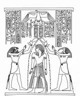 Egyptian Thoth Anointing Pharaoh Horus Designlooter Getcolorings sketch template