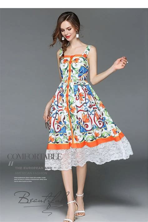 women floral lace jurken designer runway beach dress summer dresses casual sundresses vestido