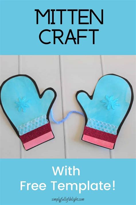 easy mittens craft   printable mitten template