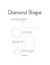 Coloring Shapes Pages Diamond sketch template