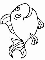 Fish Outline Clipart Template Coloring Az Rainbow Pages Wikiclipart sketch template
