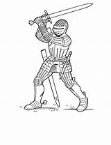 Knight Coloring Pages Knights Medieval Kids Drawing Soldier Printable Soldiers Colouring Color Print Getdrawings Gif sketch template