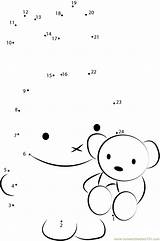 Bear Teddy Dot Dots Connect Miffy Kids Printable sketch template