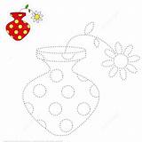 Trace Flower Vase Color Puzzle Drawing Printable Tracing Coloring Games Dot Categories Game sketch template