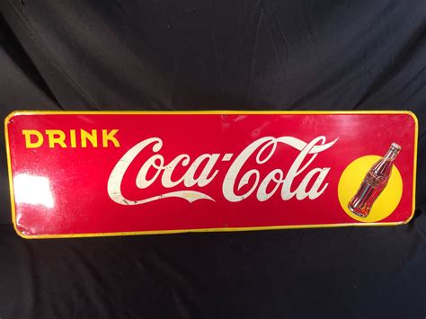 vintage coca cola advertising sign   canada    st