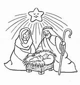Jesus Birth Coloring Pages Nativity Color Colorare Da Navidad Scene sketch template